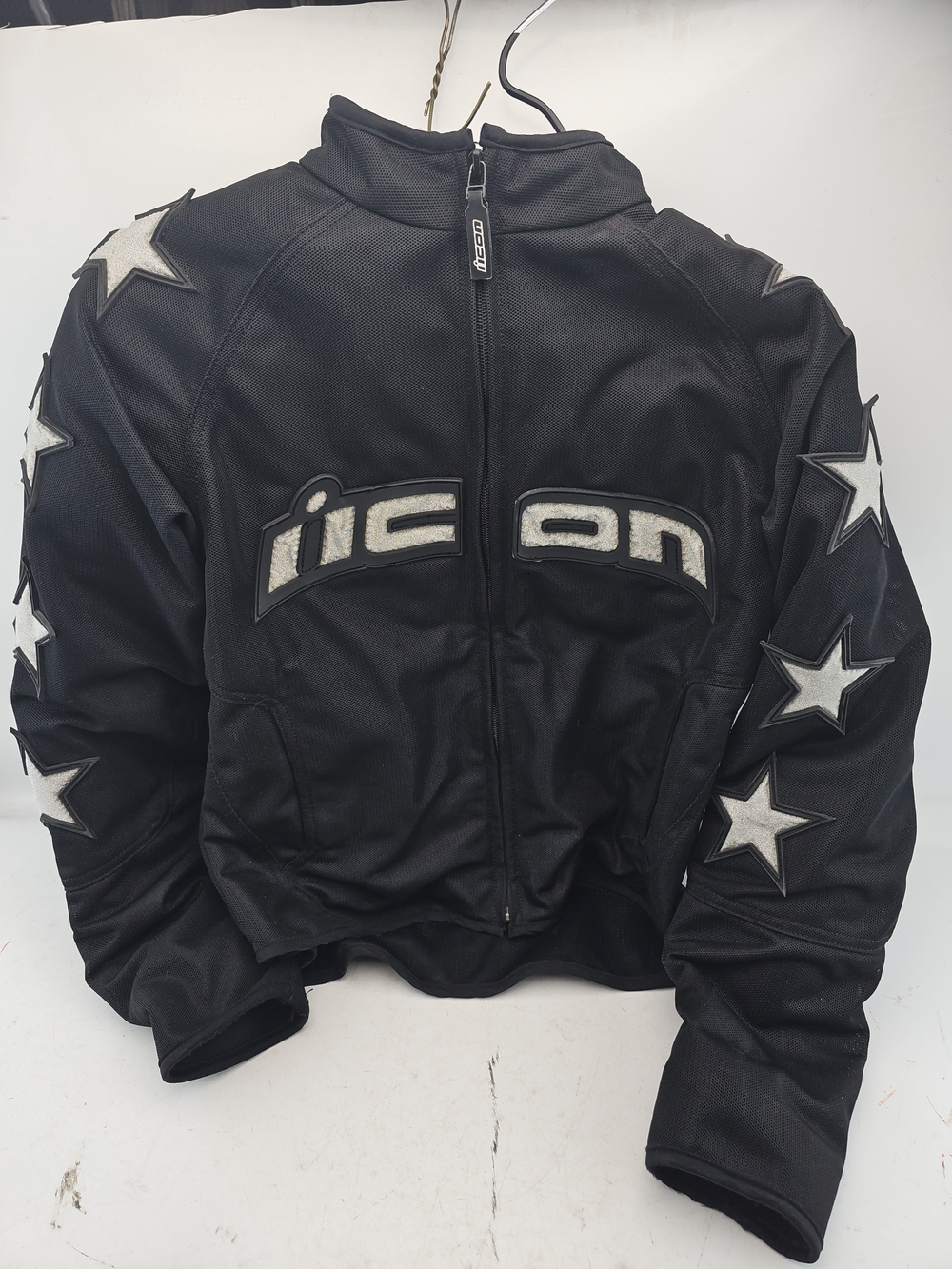 ICON Black Jacket with White Star Accents